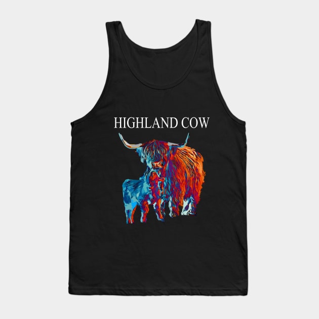 Highland Cow Tank Top by ShirtPirat